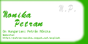 monika petran business card