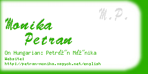 monika petran business card